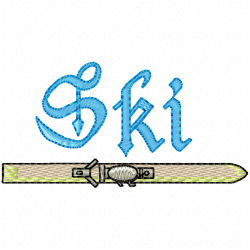Ski Embroidery Design 6 Ski Embroidery Design 6